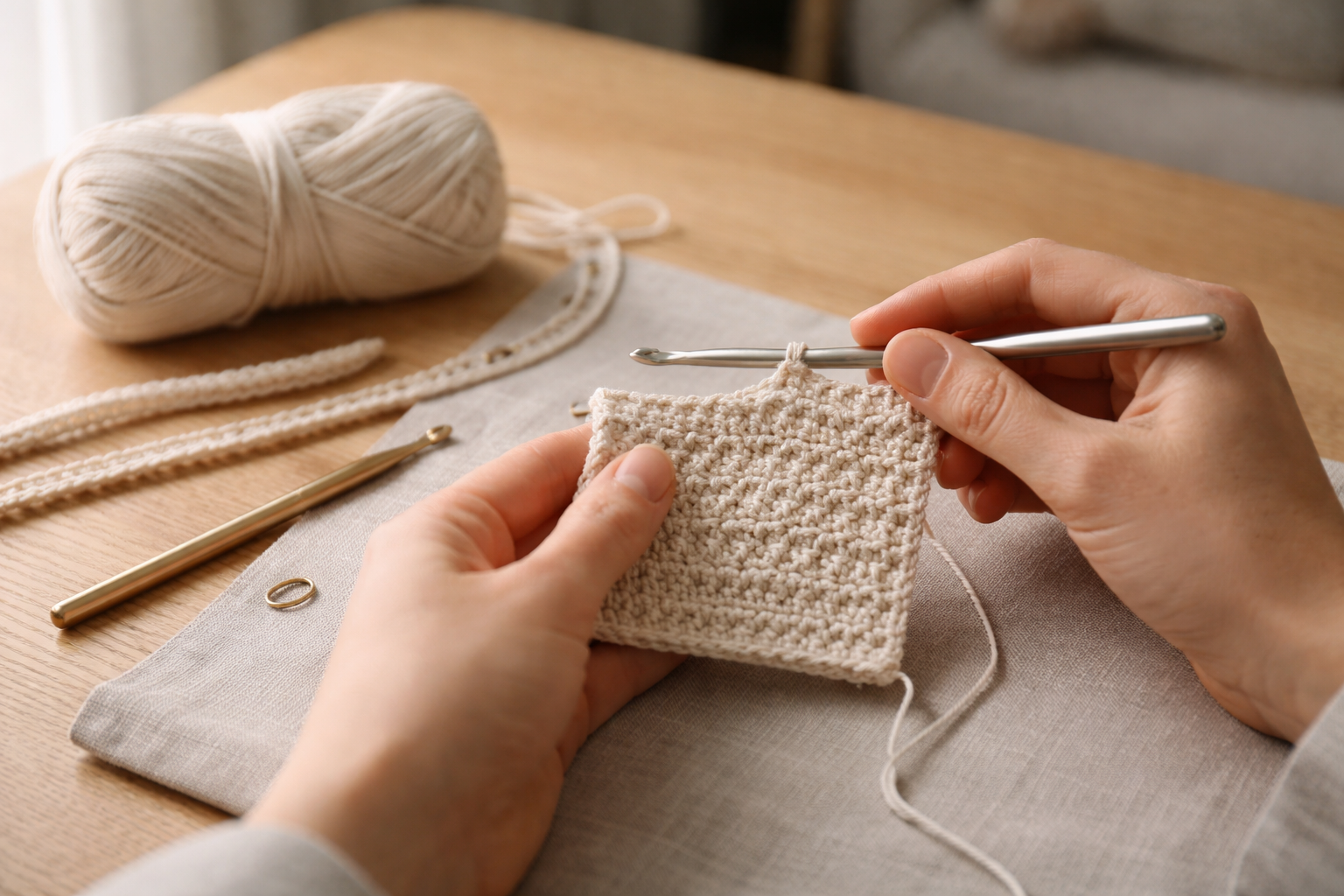 Lær at hækle uden skæve kanter: sådan spiller grundmaskerne