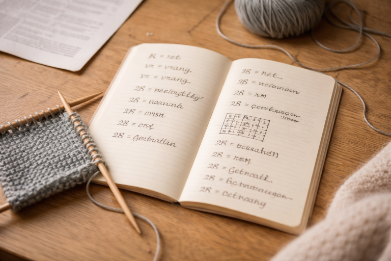Strikkeforkortelser uden panik: din venlige mini-ordbog med eksempler