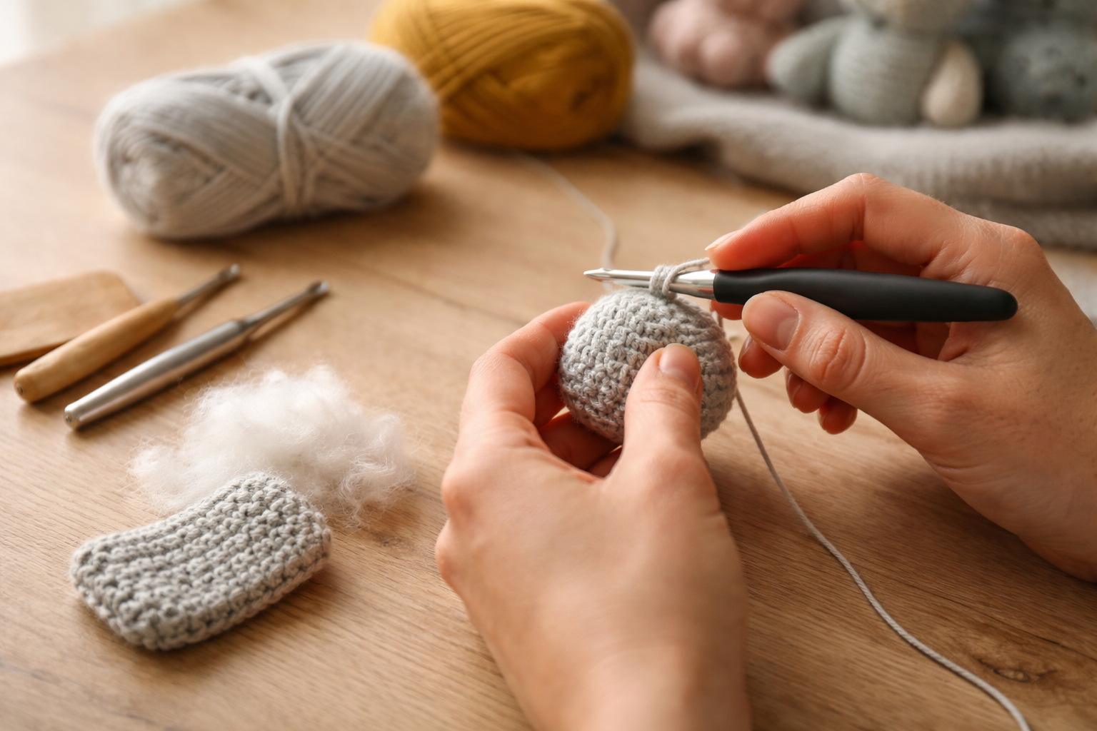 Tætte amigurumi uden huller: yarn under, krogvalg og små fikstricks