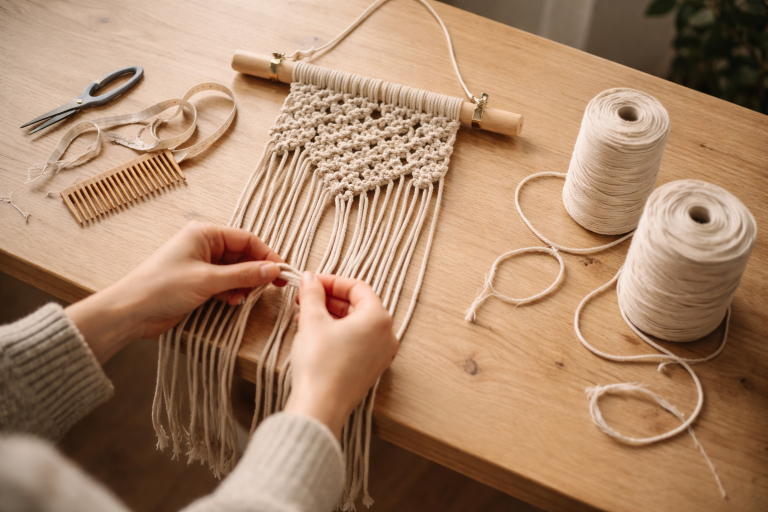 Macramé for begyndere: lær de vigtigste knuder trin for trin